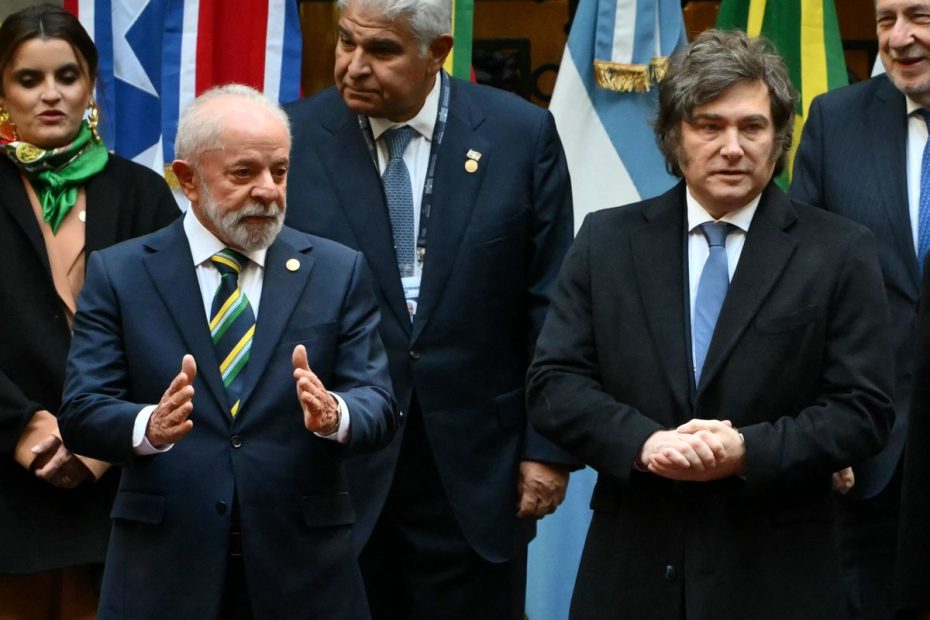 Apesar das discordâncias, Milei e Lula encontraram pontos de contato na reunião do Mercosul